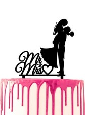 Wedding Cake Topper sposi silhouette torta nuziale sposi matrimonio 
