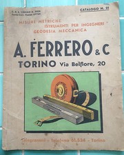Catalogo della Ferrero. di strumenti di misura,livella,tacheometro   09/03/2015
