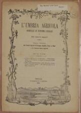L'UMBRIA AGRICOLA 15 30 MAGGIO 1889 VINI ENOLOGIA AMBURGO OLIO BACHICOLTURA