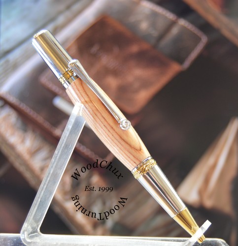 Penna fatta mano legno - penna,