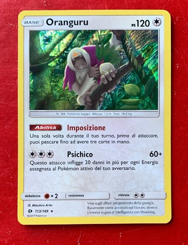 Lotto carte pokemon oranguru - carte,