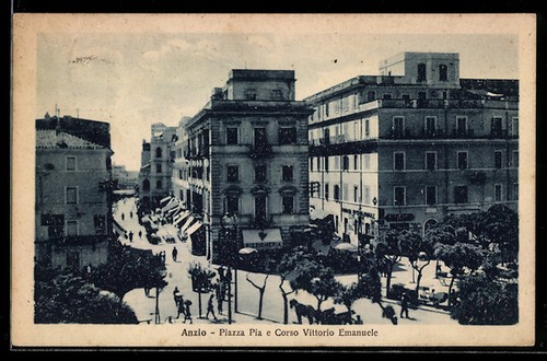 Cartolina anzio piazza pia - cartolina,