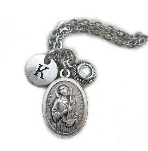 Collana santa cecilia roma - santa, di