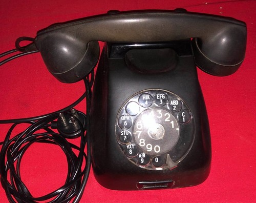 Telefono rotella nero - telefono,