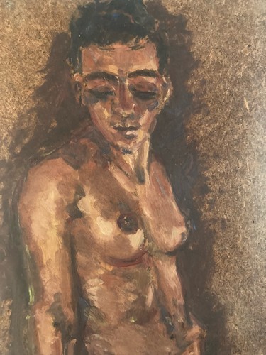 Pittura donna nudo 1980 - pittura,