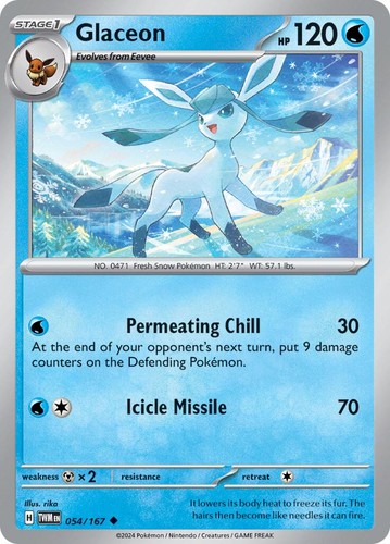 Glaceon reverse holofoil twm - glaceon, [twm