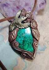 Collana in malachite con