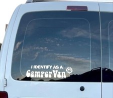 I IDENTIFIC AS A CAMPER VAN VINILE DECALCOMANIA ADESIVO HIPPY PEACE CAMPERVAN DUB JDM RAT
