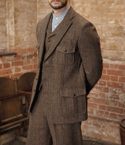 Elegante tuta uomo - tweed, a