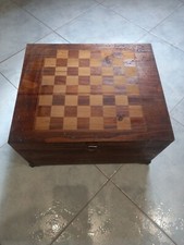 scacchiera in vero legno con scacchi - cimelio