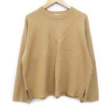 Maglione Mila Owen maglia a costine manica lunga girocollo oversize beige XS