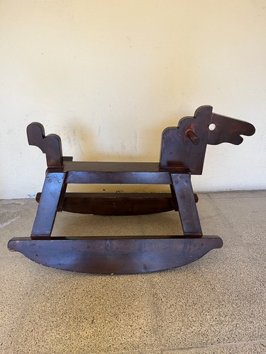 Cavallo dondolo legno - a, in