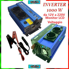 Inverter 1000W Smart Power 12V a AC 220V - USB - Schuko - Auto Camper