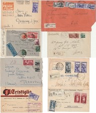 Repubblica 8 pz (1 AEREA x USA, 4 RACC., 1 ESPRESSO, 2 PUBBLICITARIE) 1947-1953