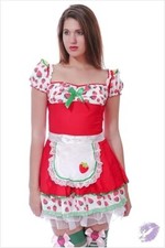 Costume Carnevale Donna Da Fragolina, Strawberry Halloween Per Adulto