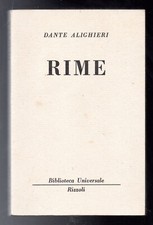 Dante Alighieri Rime Rizzoli