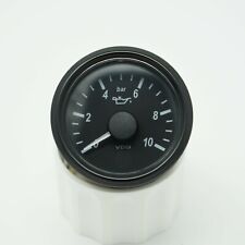 VDO Singleviu Manometro Pressione Olio Indicatore 10 BAR 12 fino A 24 Volt 52mm