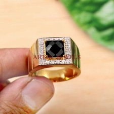 Naturale Onice Nera Gemma Con