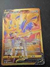 carta pokémon rara zacian V gold