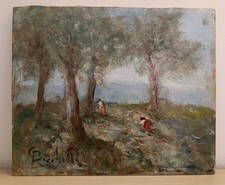 Quadro Dipinto Olio Su Tavola Gaetano Bocchetti (1888 - 1990)