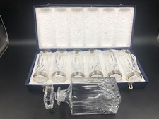 Set Bottiglia Whisky Liquori Cognac Brandy Caraffa Decanter  bicchiere calice