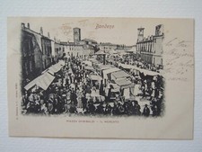 EMILIA ROMAGNA : BONDENO (FE) PIAZZA GARIBALDI - IL MERCATO  VIAGGIATA  1900