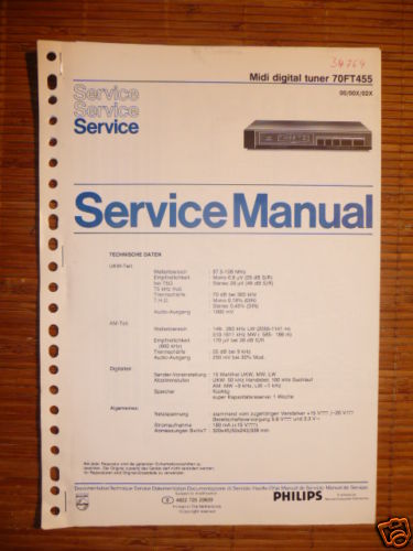 Service manual philips ft - philips, 70