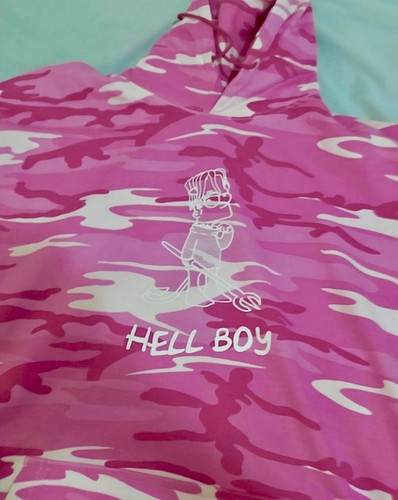 Lil peep pink camo hoodie - peep,
