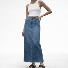 Maxi gonna Zara blu denim