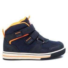 XTI Scarpe Sneakers Alte con strappi (Vegan), Kids -   NAVORA (Navy/Orange) 