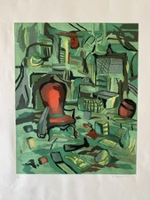 Litografia firmata Omiccioli e numerata II/XXX 50x70 cm – Arte italiana vintage