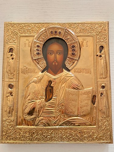 Icona russa antica cristo - antica, “cristo