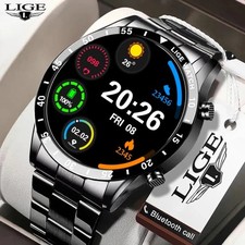 Smartwatch Uomo Militare con Funzione Telefono Assistente Vocale Frequenza Cardiaca Fitness