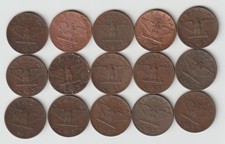 5 Centesimi Impero 1936 lotto di 15 monete rare a22