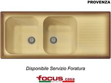 Lavello cucina Provenza cm 116x50 2 vasche terra di francia Made in Italy