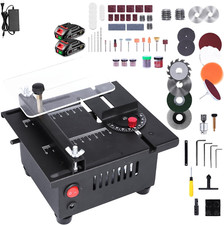 Sega circolare a batteria, mini sega da tavolo con 2 batterie da 2000 mAh, lama 