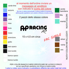 2 ADESIVI AP RACING PINZE
