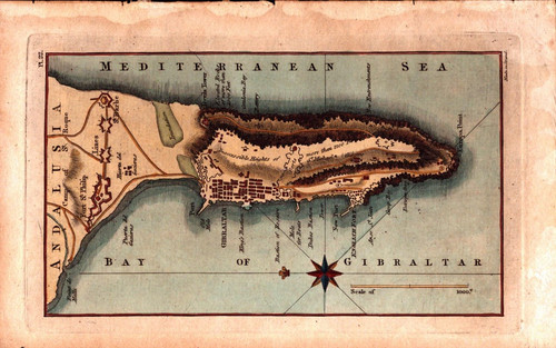 Mappa gibilterra 1808 - di,