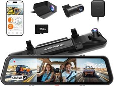 WOLFBOX 3 canali G900 Tripro 4K Dash Cam Cabina STARVIS 2 IMX678, Wifi e GPS