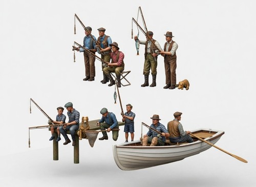 Figure pescatore resina - pescatore, 1:35