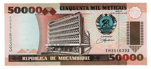 Mozambico 50000 meticais - 50000, 1993