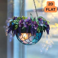 Cesto di fiori viola