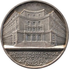 Medaglia  AG Papa Pio XI Anno XV  FDC  "Nuova Sede Curia Romana"
