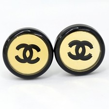 Orecchini CHANEL neri CC loghi