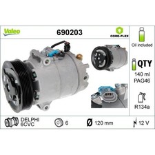 Compressore Aria Condizionata Valeo 690203 Valeo Core-flex Per Opel Vauxhall Chevrolet