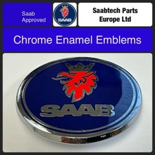 Emblema cofano distintivo smalto cromato Saab Scania 9-3 93 900 NG900 9000 571