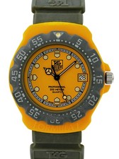 Orologio Svizzero Tag Heuer 35mm Uomo Formula 1 Giallo/Grigio Quarzo F1 Ref 382.513/1!
