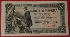 BILLETE 5 PESETAS 1945