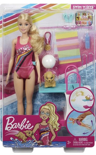 Barbie nuotatrice bambola - nuotatrice, da