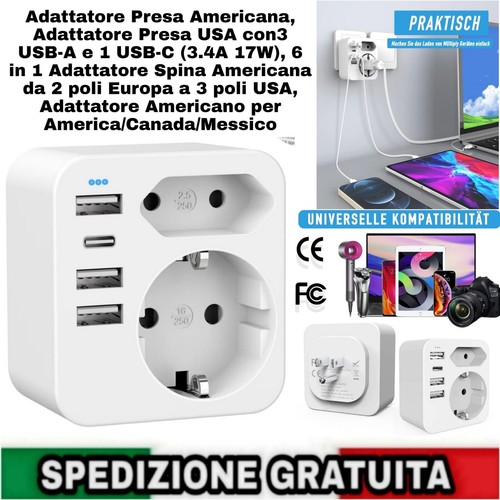 Adattatore presa americana - adattatore,